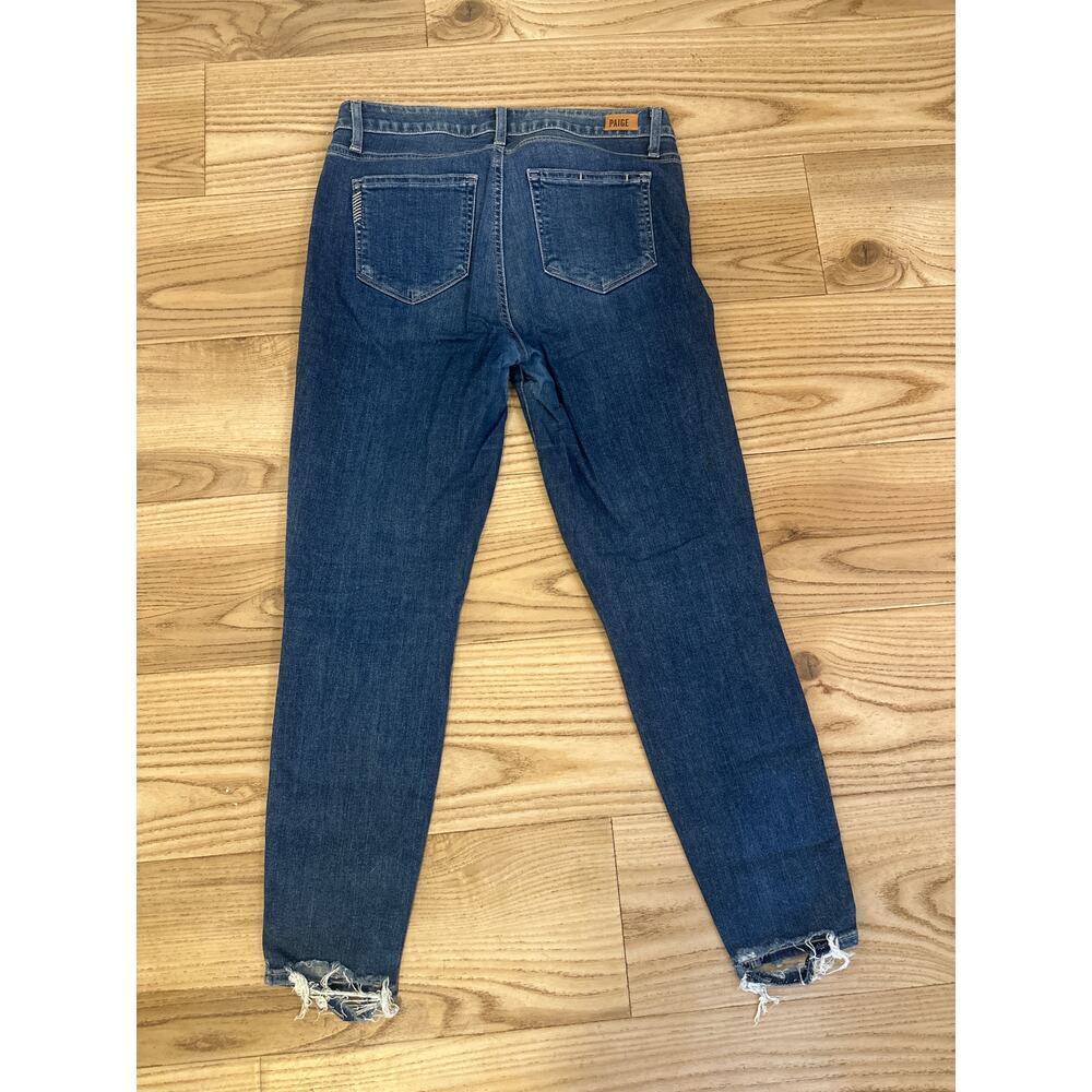 Paige Hoxton Crop Jeans Womens Size 29 Distressed Denim Casual - Picture 5 of 8